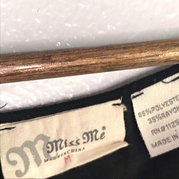 Miss Me Black Top Size M - Picture 3 of 4